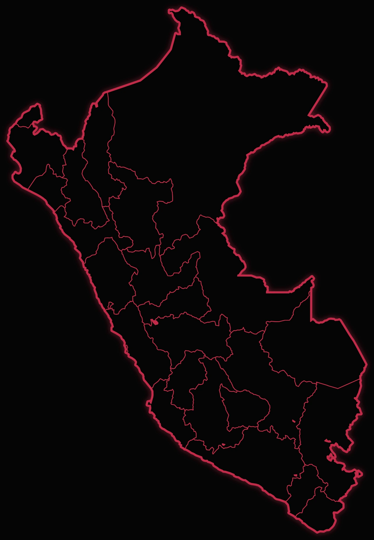 Mapa del Perú con sus 24 departamentos: Tone Girl se envía a todo el país